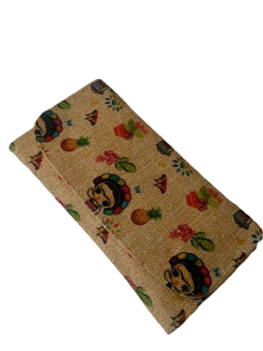 Tri Fold Wallet Frida Kahlo Fruit Flowers Print